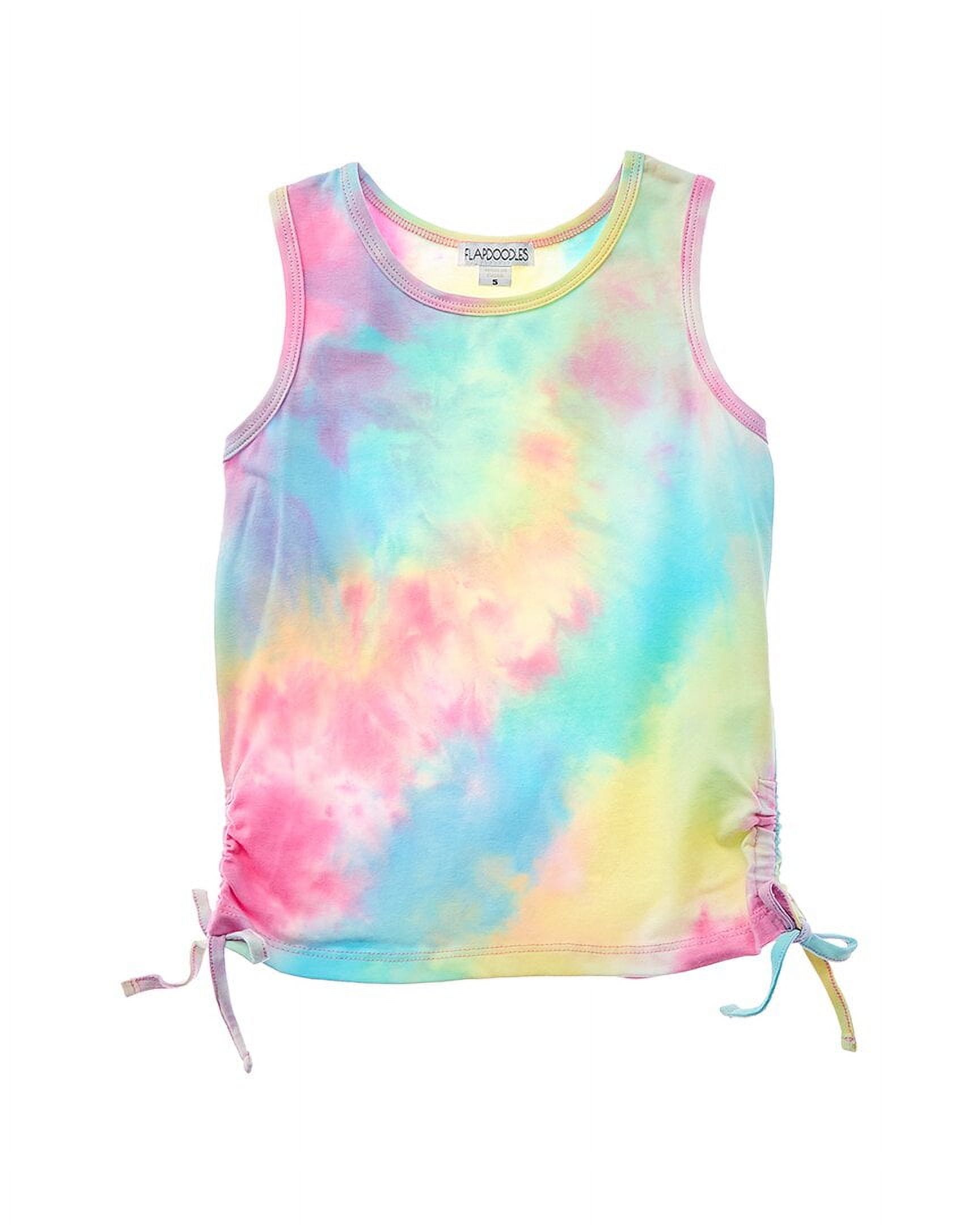 Flapdoodles girls Tie-Dye Side Cinch Tank, 2T